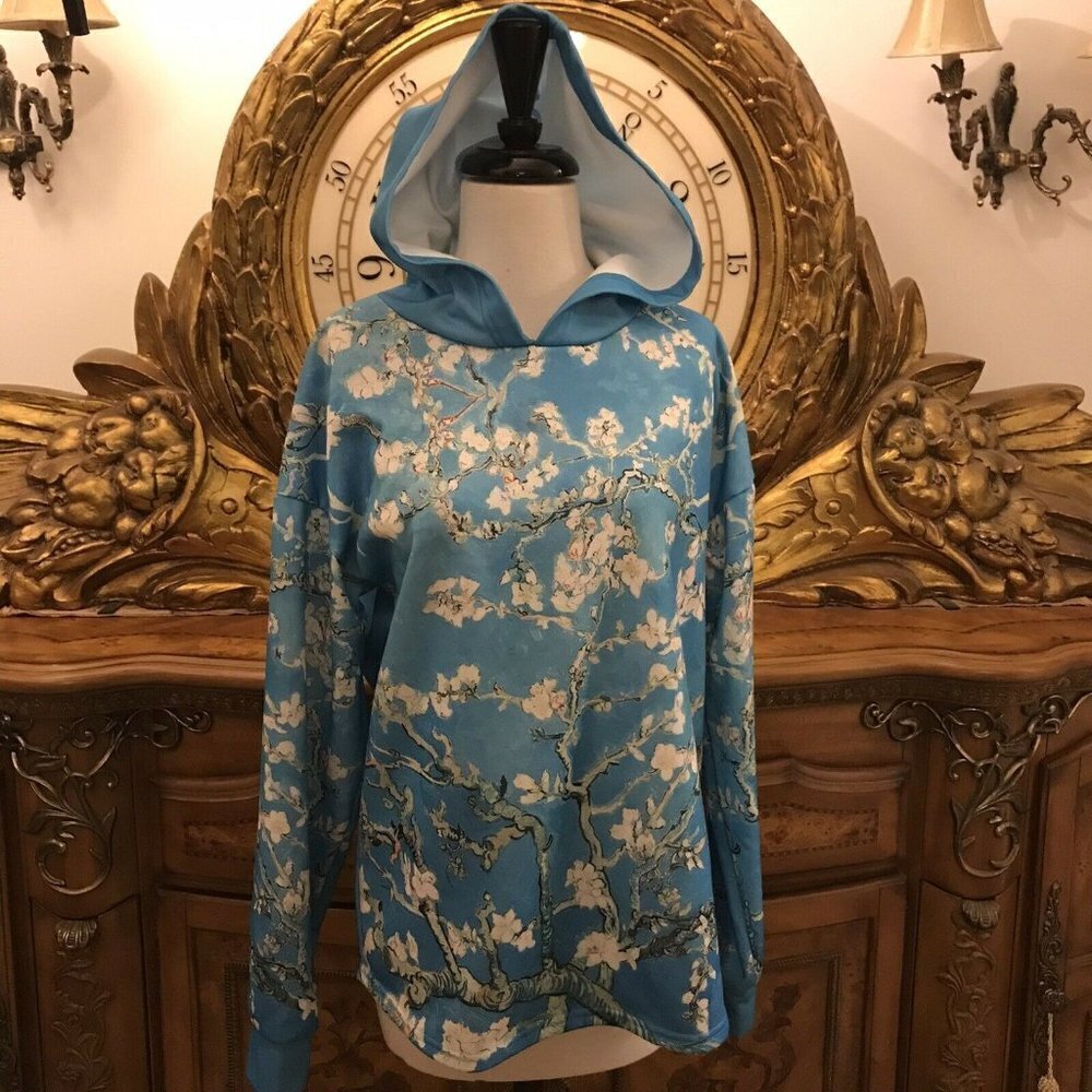 No Brand. Size Large. Cotton Spandex Hoodie. Flannel Backing. Long Sleeve. B23